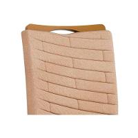 Sala de Jantar Completa Celeste Tampo Madeirado c/ Vidro Redondo 103x103cm e 4 Cadeiras Julia Freijo/Off White - Linho Neve - DJ Móveis - 7