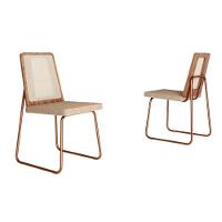 Sala de Jantar Completa Ariel Maior 1601 Tampo Madeirado c/ Vidro 160x80cm e 6 Cadeiras Wood Rose/Gelo/Off White - Rose/Freijo Tela/Linho - Carraro - 5