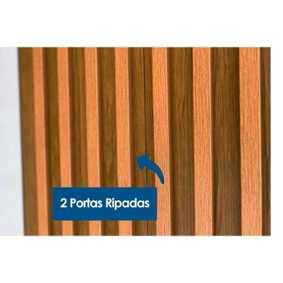 Guarda Roupa Casal Cairo Naturale 6 Portas de Bater 2 Gavetas Naturale MDF Rufato