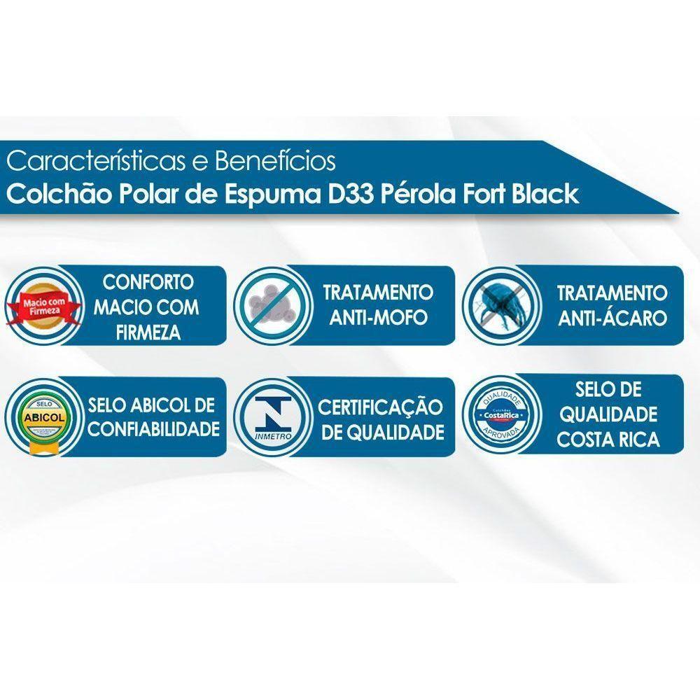 Colchão Solteiro Espuma D33 Pérola Clean (78x188x12) - Polar - 5