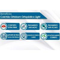 Cama Box Baú c/Auxiliar Solteiro: Colchão Anatômico Ortobom Ortopédico Light + Base CRC Courano Black(88x188) - 6