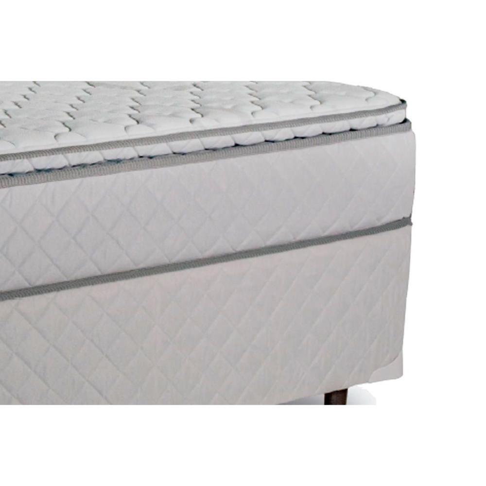 Cama Box Baú c/Auxiliar Solteiro: Colchão Molas Luckspuma MasterPocket Luck Spring + Box CRC Courano Branco(88x188) - 5
