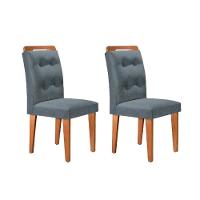 Sala de Jantar Completa Jade Tampo Madeirado c/ Vidro Canto Curvo 180x90 e 6 Cadeiras Imperatriz Imbuia/Grafite - Suede Grafite - Rufato - 10