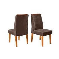 Sala de Jantar Completa Canes Tampo Madeirado c/ Vidro Curvo 170x90cm e 6 Cadeiras Ondina Freijo/Off White - Suede Moca - DJ Móveis - 7