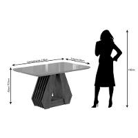 Sala de Jantar Completa Ágata c/ Tampo Madeirado 130cm e 4 Cadeiras Clarice Savana-Nature-Madeirado/Off White -Suede Joli Cap - Cimol - 5