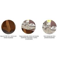 Sala de Jantar Completa Ágata c/ Tampo Madeirado 130cm e 4 Cadeiras Clarice Savana-Nature-Madeirado/Off White -Suede Joli Cap - Cimol - 6