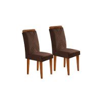 Sala de Jantar Completa Alvorada c/ Tampo Madeirado Canto Reto 180x90cm e 6 Cadeiras Amsterdã Imbuia/Off White - Suede Creme - Rufato - 5