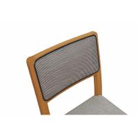 Sala de Jantar Completa Petra Tampo Madeirado c/ Vidro 100x200cm e 8 Cadeiras Lola Carvalho/Preto fosco/Vidro preto - Linho Cinza - Kappesberg - 5