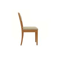 Sala de Jantar Completa Mira Tampo Madeirado c/ Vidro 90x160cm e 6 Cadeiras Alice Carvalho/Off White/Vidro Off White - Linho Beg - Kappesberg