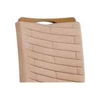 Sala de Jantar Completa Italia Tampo Madeirado c/ Vidro Curvo 170x90cm e 6 Cadeiras Julia Cedro/Off White - Suede Lunar - DJ Móveis - 9