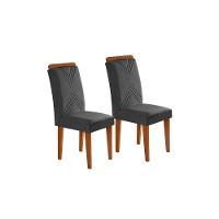 Sala de Jantar Completa Alvorada Tampo Madeirado c/ Vidro Canto Reto 180x90cm e 6 Cadeiras Amsterdã Imbuia/Off White - Suede Capuccino - Rufato - 10