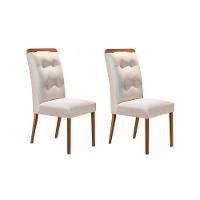 Sala de Jantar Completa Alvorada c/ Tampo Madeirado Canto Reto 180x90cm e 6 Cadeiras Imperatriz Imbuia/Off White - Suede Capuccino - Rufato - 7