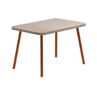 Sala de Jantar Completa Stellar 1598 Aço c/ Tampo Madeirado 120x80cm e 4 Cadeiras Hug Rose/Petra - Rose/Areia -  Caramelo - Carraro - 5