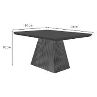 Sala de Jantar Completa Luna c/ Tampo Madeirado Vidro Canto Curvo 120x80cm e 4 cadeiras Imperatriz Imbuia/Off White - Suede Capuccino - Rufato - 6