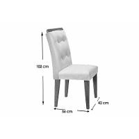 Sala de Jantar Completa Luna c/ Tampo Madeirado c/ Vidro Canto Curvo 90x90cm e 4 cadeiras Imperatriz Imbuia/Off White - Suede Grafite - Rufato - 4