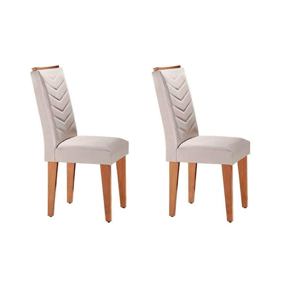 Sala de Jantar Completa Imperatriz Tampo Madeirado c/ Vidro Canto Curvo 180x90 e 6 Cadeiras Londrina Imbuia/Off White - Suede Creme - Rufato - 6