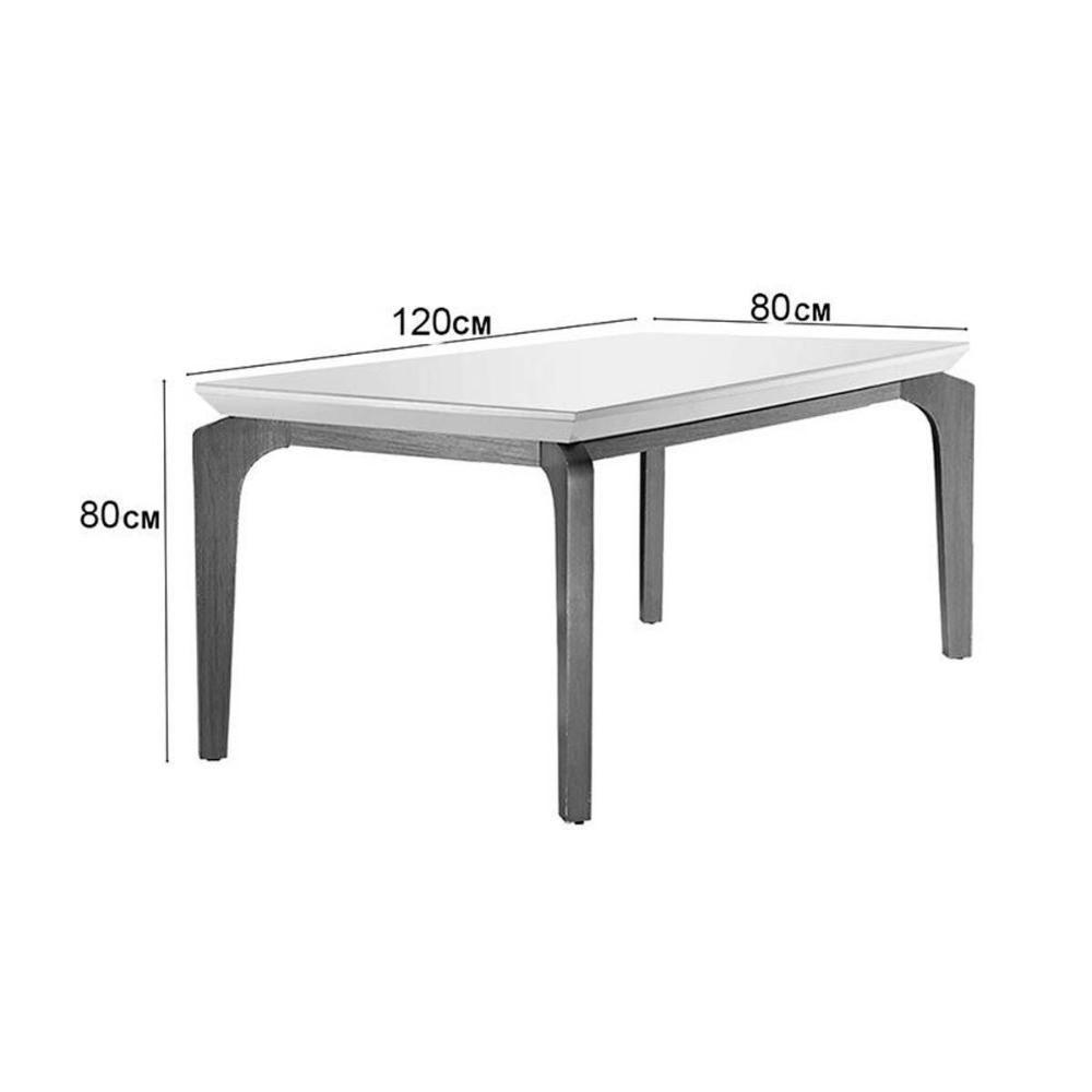 Sala de Jantar Completa Londrina c/ Tampo Madeirado Vidro Canto Reto 120x80cm e 4 cadeiras Amsterdã Imbuia/Grafite - Linho Grafite - Rufato - 5