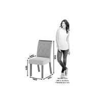 Sala de Jantar Completa Épic SC24 Tampo Madeirado c/ Vidro Canto Curvo 160x90cm e 6 Cadeiras Vita Nature/Veludo Light Bege - Henn - 8