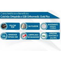 Conjunto Box Baú Solteiro: Colchão Espuma Paropas D28 / Anatômico Orthomedic Gold Plus Rústico Clean + Base CRC Suede Clean (88x188) - 5