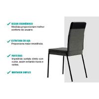 Sala de Jantar Completa Stellar 1598 Aço c/ Tampo Madeirado 120x80cm e 4 Cadeiras Duo Rose/Petra - Rose/Areia - Caramelo - Carraro - 7