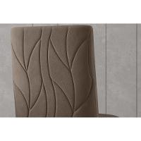 Sala de Jantar Completa Yara c/ Tampo Madeirado c/ Vidro Curvo 160x90cm e 6 Cadeiras Eloa Nature/Suede Light Linho - Henn