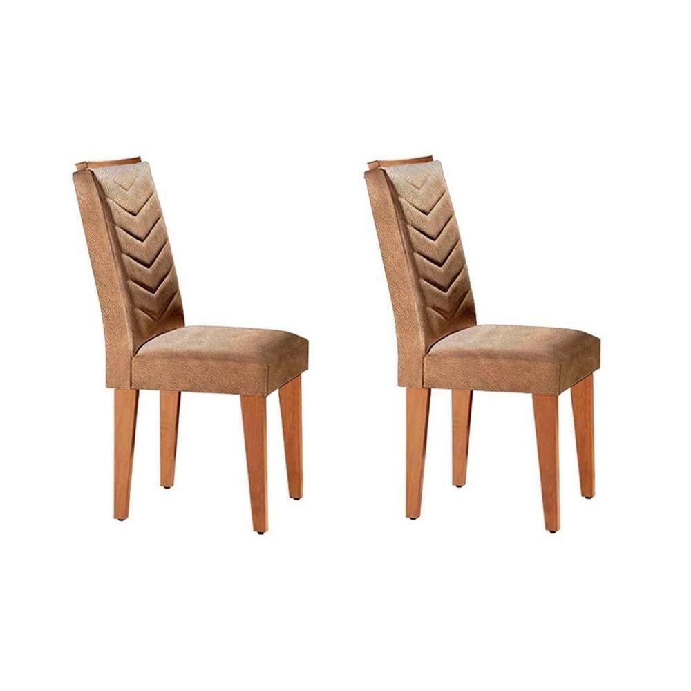 Sala de Jantar Completa Luna c/ Tampo Madeirado Vidro Canto Curvo 90x90cm e 4 cadeiras Londrina Imbuia/Off White - Suede Capuccino - Rufato - 6