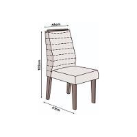 Sala de Jantar Completa Itália Tampo Madeirado c/ Vidro Curvo 136x136cm e 8 Cadeiras Ondina Cedro/Off White - Suede Moca - DJ Móveis - 5