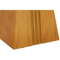 Sala de Jantar Completa Itália Tampo Madeirado c/ Vidro Curvo 136x136cm e 8 Cadeiras Ondina Cedro/Off White - Suede Moca - DJ Móveis - 8