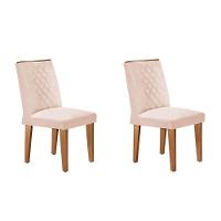 Sala de Jantar Completa Luna c/ Tampo de Vidro Canto Curvo 180x90cm e 6 cadeiras Jade Imbuia/Grafite - Suede Creme - Rufato - 9