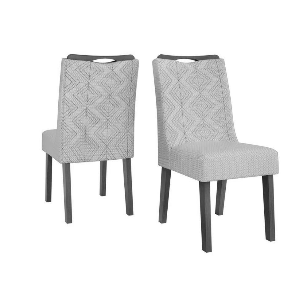 Sala de Jantar Completa Canes Tampo Madeirado c/ Vidro Curvo 200x100cm e 8 Cadeiras Stela Cedro/Off White - Ipe/Suede Kraft - DJ Móveis - 7