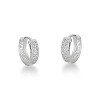 Brinco Argola Cravejado Prata 925 - 1