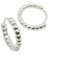 Brinco Argola Click Bolinhas Prata 925 - 1