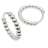 Brinco Argola Click Bolinhas Prata 925 - 1