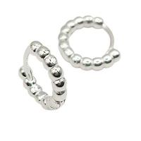 Brinco Argola Click Bolinhas Prata 925 - 1