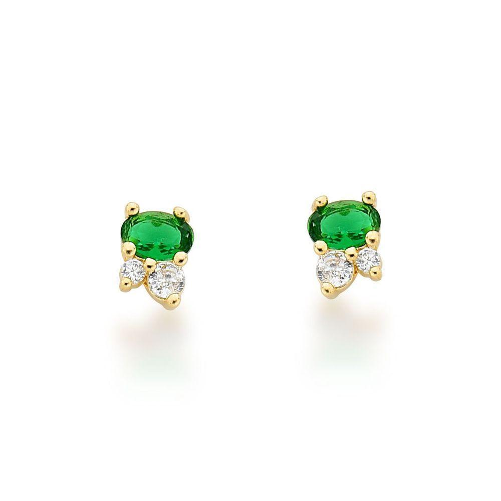 Conjunto Colar E Brincos Delicado Banhado A Ouro 18k - 2