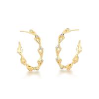 Brinco Argola Elegante Com Ponto De Luz Banhado A Ouro 18k - 1