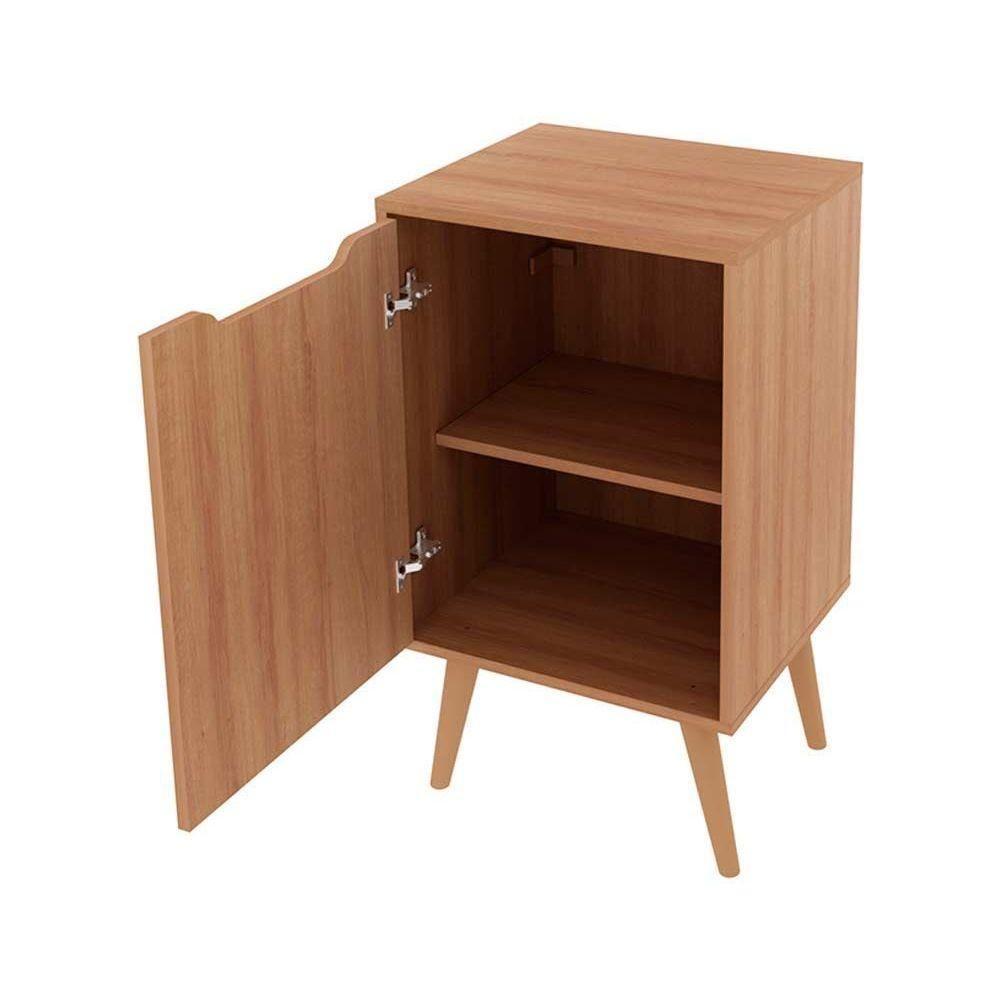 Gabinete de Banheiro c/Pés BN3641 s/ Cuba 1 Porta 45cm cor Preto - Tecno Mobili - 5