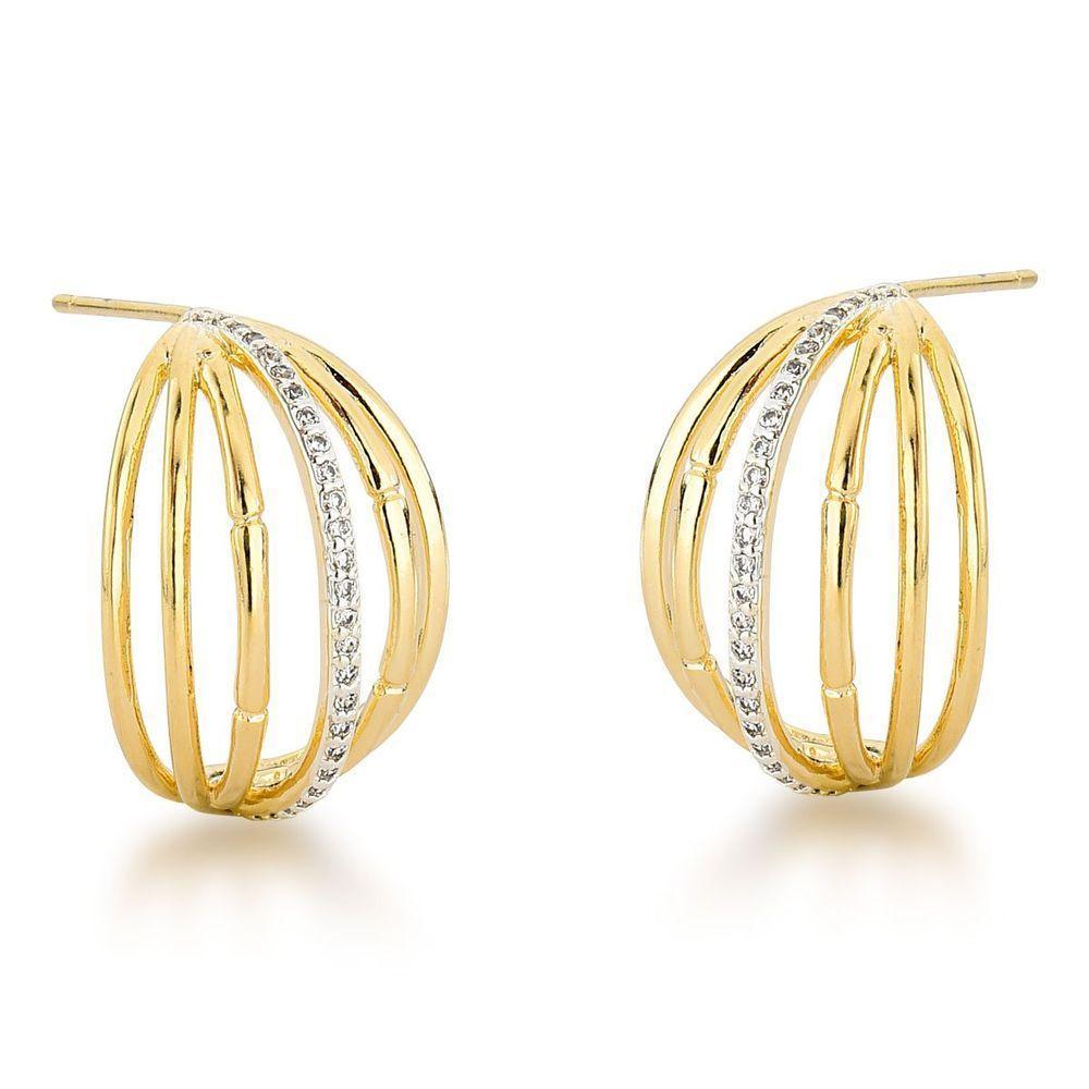 Brinco Argola 7 Fios Banhada A Ouro 18k - 1
