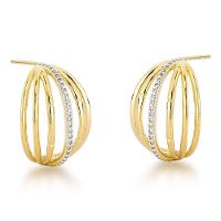 Brinco Argola 7 Fios Banhada A Ouro 18k - 1