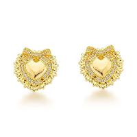 Conjunto Colar E Brincos Coração Com Laço Banhado A Ouro 18k - 4