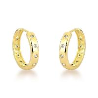 Brinco Argola 3,5mm Com Ponto De Luz Banhada A Ouro 18k Banhado A Prata - 1