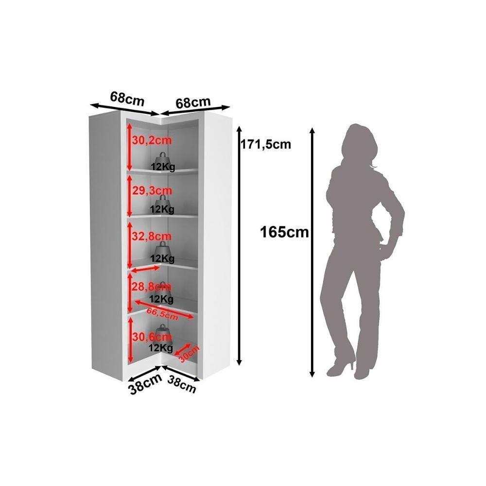 Escritório Completo 1 Mesa De Canto Para Escritório Me4129 + 1 Estante Me4132 + 1 Gaveteiro Me4133 3 Peças Nogal - 4