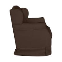 Poltrona Amamentação Cadeira Reforçada Balanço Puff Suede Cor:marrom - 9