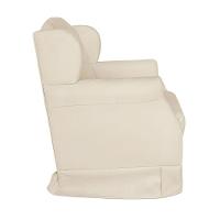 Poltrona Amamentação Balanço Confortável Puff Pétala Suede Cor:bege - 9