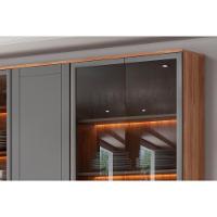 Cozinha Completa Bella 11 Peças (3Aéreos+4Balcões+1Paneleiro+1Cristaleira+1Ilha+1Complemento) C11P59 Nogal/Cinza - Carraro - 7