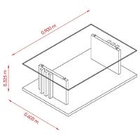 Estante Home Theater Com Rodízios E Aparador Com Mesa De Centro Frizz Plus Cinamomo Off White - Madetec - 8