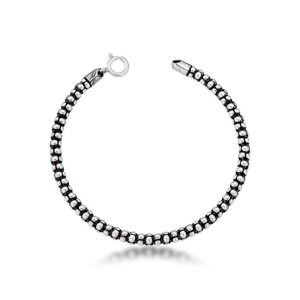 Pulseira Pipoca 4,4mm Prata 925 - 1
