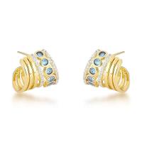 Brincos Glamourosos Com Zircônio E Banho De Ouro 18k - 1