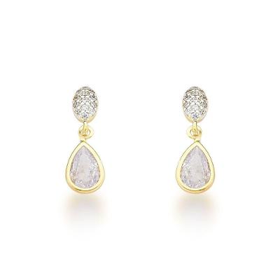 Brinco Duas Gotas Banhado A Ouro 18k
