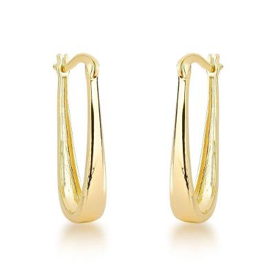 Brincos De Argola Chic Gold: Elegância Banhada A Ouro Com Silhueta única